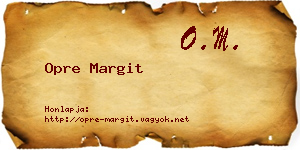 Opre Margit névjegykártya