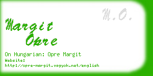 margit opre business card